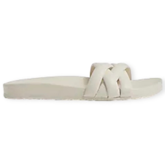 J. CREW Sandals Crisscross Slide Sandals Ivory Beach Pool Shower Shoe NWT - Picture 2 of 7